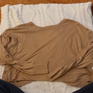 Women's Free People Tan Long Sleeve Top